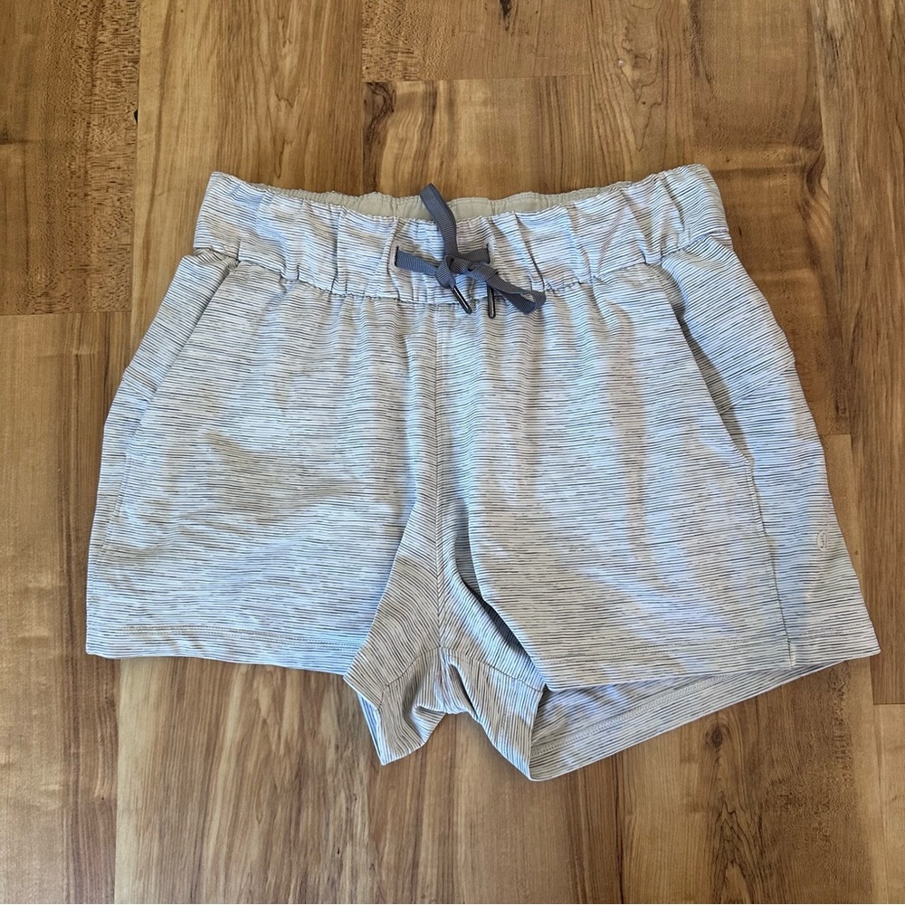 Lululemon Athletica Light Gray Athletic Shorts On The Fly